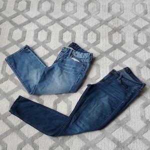 2 Pair Lucky Jeans Sweet Jean Crop Charlie Skinny